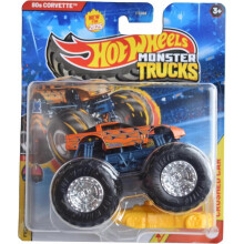 Hot Wheels 80S Corvette Monster Trucks 2025 1:64 Scale Diecast Truck With Crushable Car 3+ Ages Orange