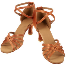 High-heeled Latin Dance Shoes for Women Size 37 Golden