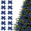 Christmas Tree Ornaments Blue Bow 12 Pcs 3.5x4 in 1