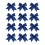Christmas Tree Ornaments Blue Bow 12 Pcs 3.5x4 in 3