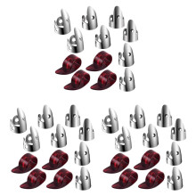 Einstellbares Finger-Daumen-Pick-Set Enthält 24 Edelstahl-Finger-Picks und 12 Kunststoff-Daumen-Picks für Gitarren-Banjo