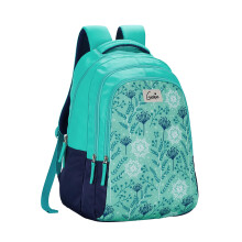 Genie Snowflake 36 Litres Teal & Blue School Backpack (19 Inch Water Resistant)