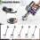 2PCS Compatible with  V6 DC58 DC61 DC59 DC62 SV03 HH08 SV07 Vacuum Cleaner Dust Bin,Dust Container ,A Interface Dust Cup 1