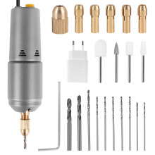Kleine Elektrische Bohrer Schmuck Werkzeuge Elektrische Bohrer Handheld DIY Handwerk Werkzeuge für Epoxidharz Schmuck Herstellung, 10 Bohrer, mit