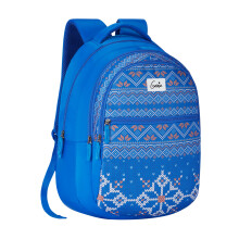 Genie Tess 5 Compartment School Bag For Girls. Blue 3 Zips Stylish & Trendy College Bags For Girls Water Resistant Lightweight Bags For Office T