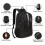 Safari Flash Medium 26L Water Resistant Polyester Casual Standard Backpack - Black 3