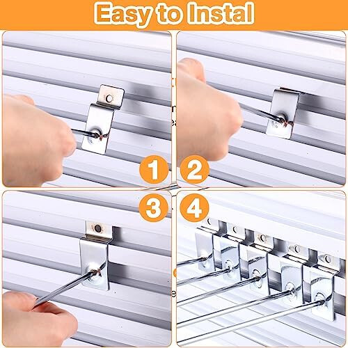 Slatwall Hooks Silver Metal 100 Pcs 10 Inch 2