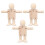 Pretyzoom DIY Unpainted Hardwood Doll Set with Movable 1