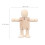 Pretyzoom DIY Unpainted Hardwood Doll Set with Movable 2