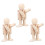Pretyzoom DIY Unpainted Hardwood Doll Set with Movable 3
