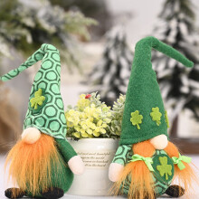 St. Patrick's Day Gnome Plush Doll Green Shamrock