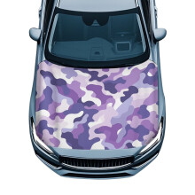 Purple Camo Hood Cover Elastic Washable Fabric Protector