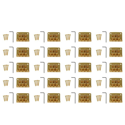 20X 3 String Guitar  String Bridge Bridge Pull String Hard Tail Guitar Bridge Tail 3 String Guitar Replacement Gold