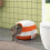 Foldable Cat Litter Tray with Lid, Deodorant, Scoop, Orange 4