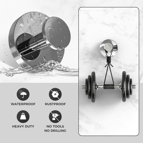 Suction Cup Hooks Vacuum Waterproof Strong Load-Bearing 2
