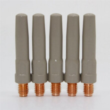 10 STKS Anti-Lassen Slakken Lasdraadaanvoer Tips Gecoate Lastoorts Mondstuk MIG Lasapparaat Verbruiksartikelen 8.8x40x1.0mm