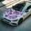 Purple Camo Hood Cover Elastic Washable Fabric Protector 3