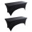 Tablecloths for Rectangular Tablecloths,Stretch Fit Tablecloths,for Events, Cocktail Parties Black 1