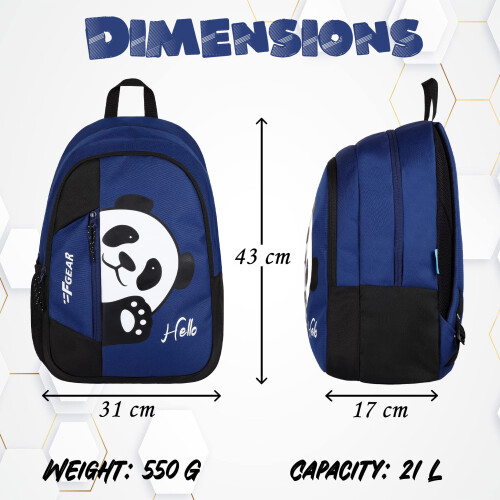 F Gear Panda Navy 21L 3 Compartment Backpack 1