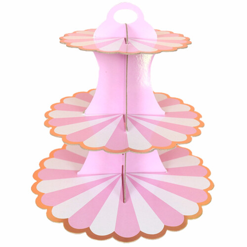 Cake Stand Disposable Paper Lace Edge 3-Tier 1