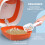 Foldable Cat Litter Tray with Lid, Deodorant, Scoop, Orange 7