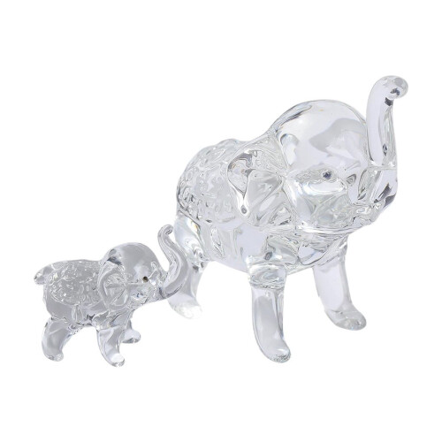Crystal Elephant Figurine Handcrafted Home Decor 2 Pack 2