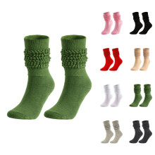 Unisex High Tube Bubble Knit Socks Soft Warm Yarn
