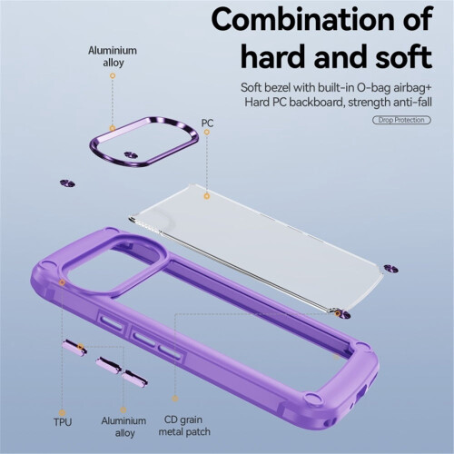 Purple Pixel 9 Case 6.3" with Airbag Corners Electroplated 2