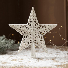 Christmas Tree Topper Glitter Five-Pointed Star Decoration