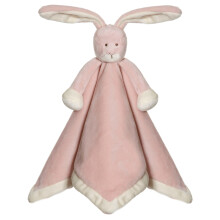 Doudou bébé lapin, rose, 35 x 35 cm, lavable en machine