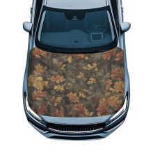 Car Hood Cover Stretch Removable Camo Forest Design
