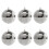 Mini Disco Ball Ornaments Silver 4cm 6PCS 1