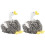 Fuzzy Swan Chenille Hand Towels with Hanging Loop 2 PCS 1