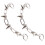 Shoe Chains Punk Style Silver Alloy 2pcs 1