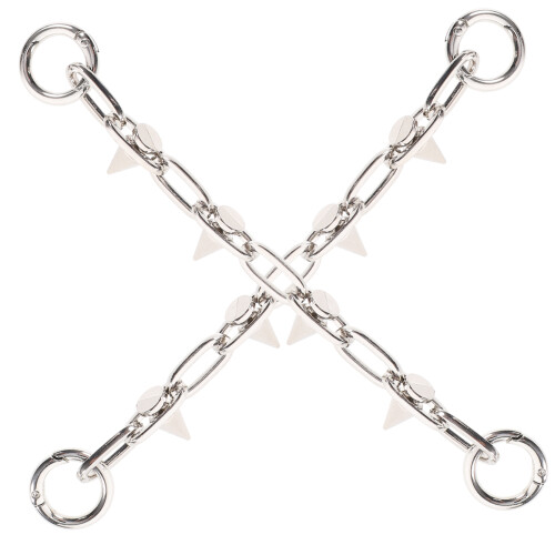 Shoe Chains Punk Style Silver Alloy 2pcs 2