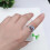 Adjustable Alloy Retro Open Ring Blue Silver Plated 3