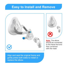 2pcs Fit for AirFit F20 F30 CPAP Mask Replacement Elbow Tubing Connector Soft Sleep Breathing Machine Spare Accessories