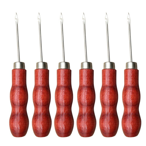 Wooden Handle Sewing Needles Double Gourd Awl 20 pcs
