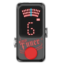 JAMJUM Guitar Bass Tuner Pedal Chromatic High-Accuracy LED Tuner True Bypass 9V Power Silent Tuning Lossless