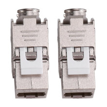 2PCS Cat7 Jack Connector Module Cat7 RJ45 STP Tool-Less Type Zinc Alloy Module for 22 to 26 AWG Cable