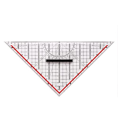 30CM Drawing Triangle Ruler Multi-Function Drawing Design Ruler with Handle Protractor Measurement Ruler 2