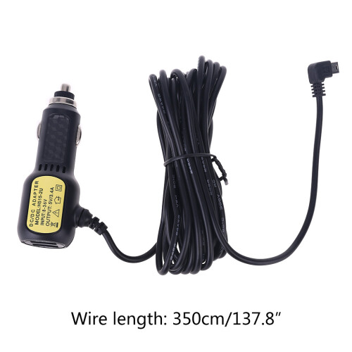 Car Camera Power Cable Charger Adapter 3.5M Mini Micro USB 1