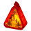 Christmas Triangle Lantern with LED Lights Red 1
