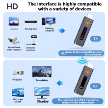 Transmisor y Receptor de Video Inalámbrico Compatible con 1080P 50M, Extensión de Pantalla para Cámara