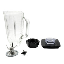 Blender Vervangaccessoire Kit: Glazen Pot met 6-Blad IJsvermalingsassemblage, voor Blender Modellen 4655, 4961, 4980