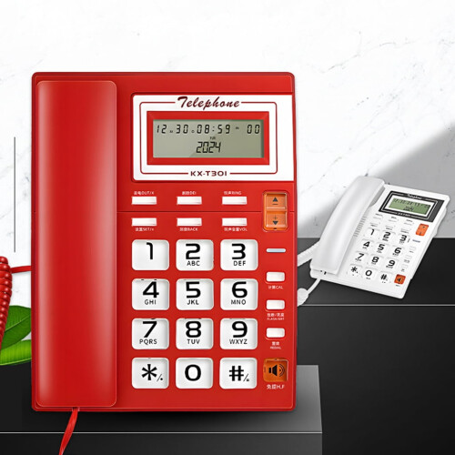 Big Button Corded Landline Telephone for Elderly with 1