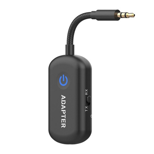 Trasmettitore e Ricevitore Audio Wireless  6.0 con Plug da 3,5 mm Supporta AAC/SBC Microfono Integrato per Dispositivo 2
