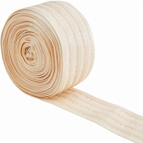 Hobbspring elastic band beige striped 9.4 yards