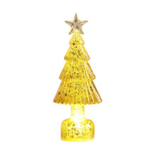LED Mini Christmas Tree with Gold Base 6 inches