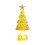 LED Mini Christmas Tree with Gold Base 6 inches 1